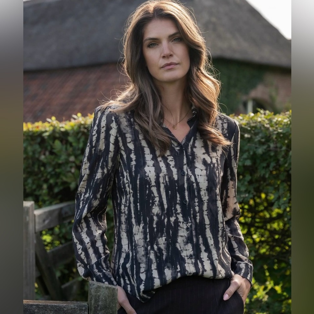 rails  Black and Cream Women's Top blouse printed